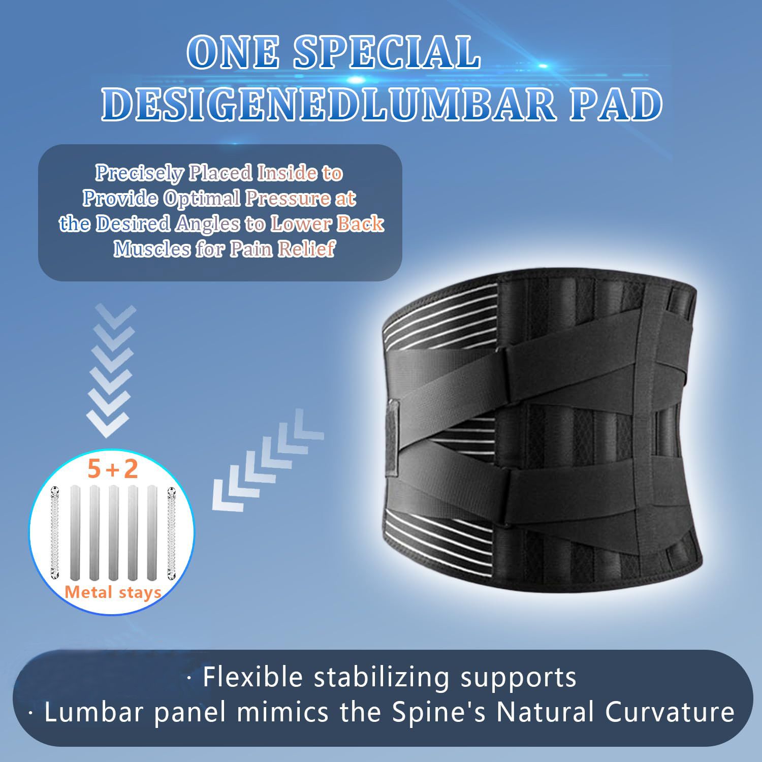 Back Braces for Lower Back Pain Relief With 6 Stays Breathable Back Support Belt for Men Women work Ergonomic Design Lumbar Belt for Injury, Herniated Disc,Scia