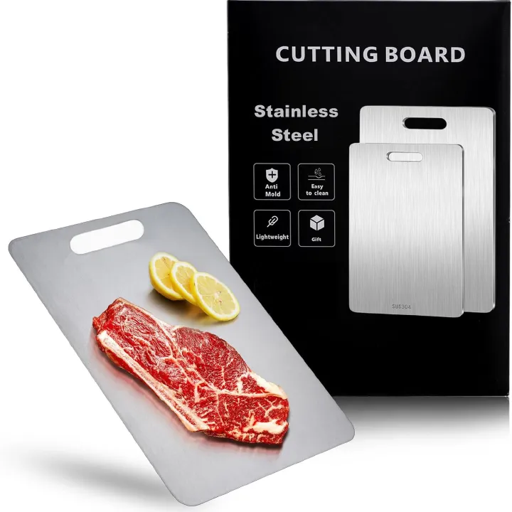Stainless Steel Cutting Board Thickened Anti Mold Nontoxic Household Rolling Thawing Cutting Board