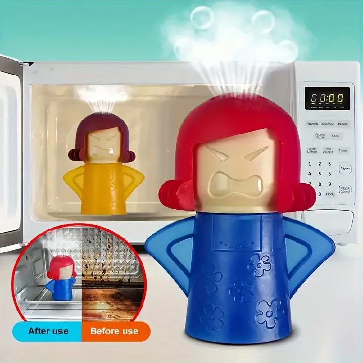 Microwave Cleaner Angry Mom Creative Spray-On Degreaser Cleaner Refrigerator Cleaning Deodorization Kitchen Gadgets