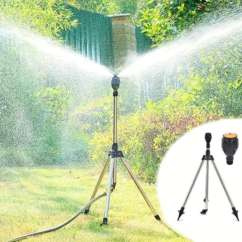 360 Degree Rotating Tripod Sprinkler Metallic Water Sprinklers With Tripod Spike Stand Garden Irrigation Impulse Sprinkler With Tripod