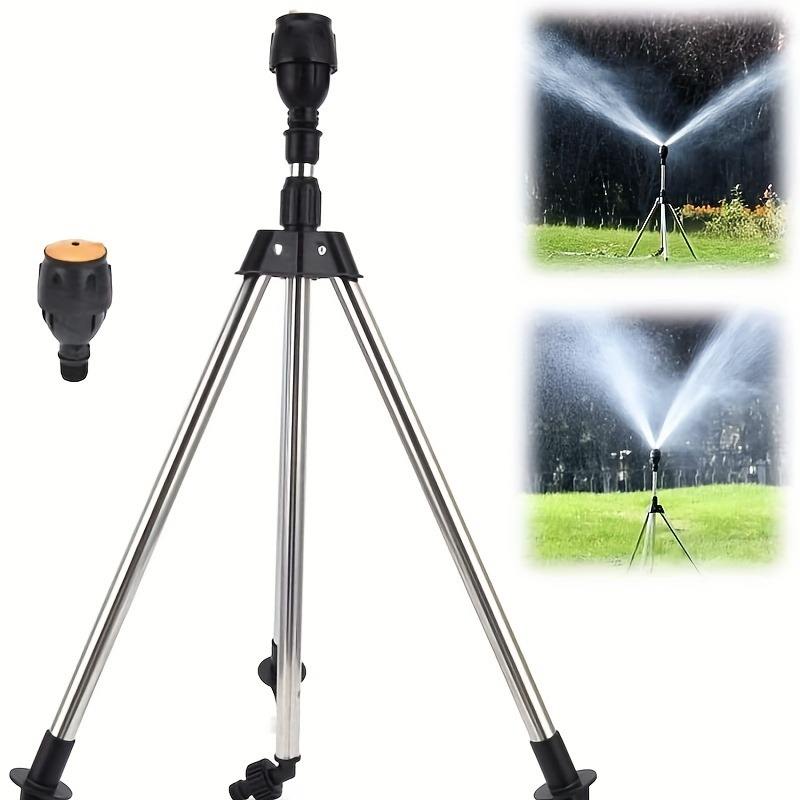 360 Degree Rotating Tripod Sprinkler Metallic Water Sprinklers With Tripod Spike Stand Garden Irrigation Impulse Sprinkler With Tripod