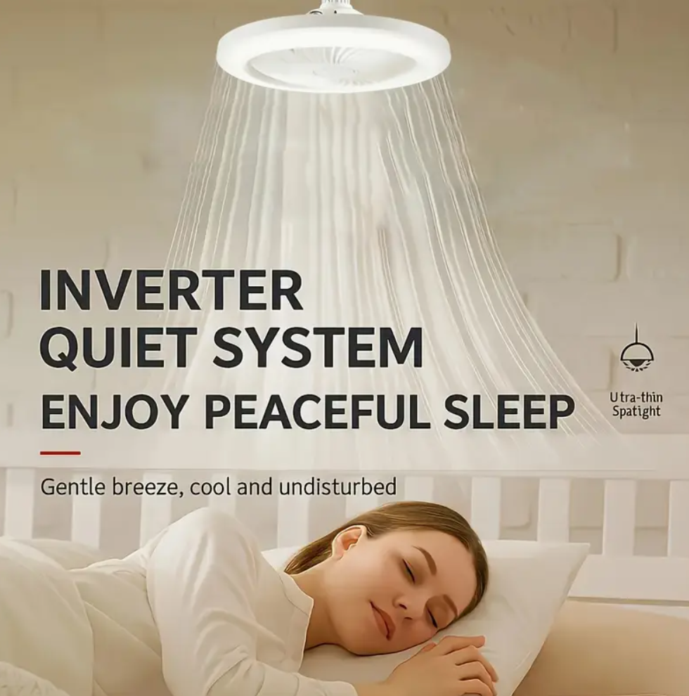 E27 LED Ceiling Fan Light Dimmable 50W Ceiling Fan With Remote Control Silent Fan Light Enclosed Low Profile Fan Light