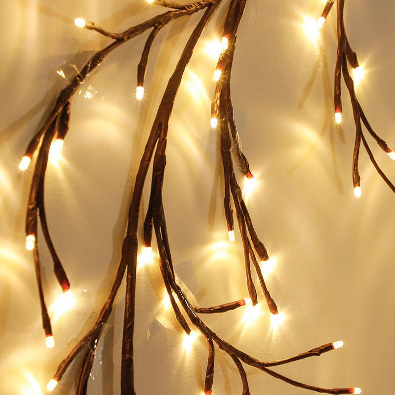 New LED Rattan Twig Lights Bendable Christmas Tree Branch Lights Indoor Wall Decor Romantic Ambiance Lighting Home Decoration