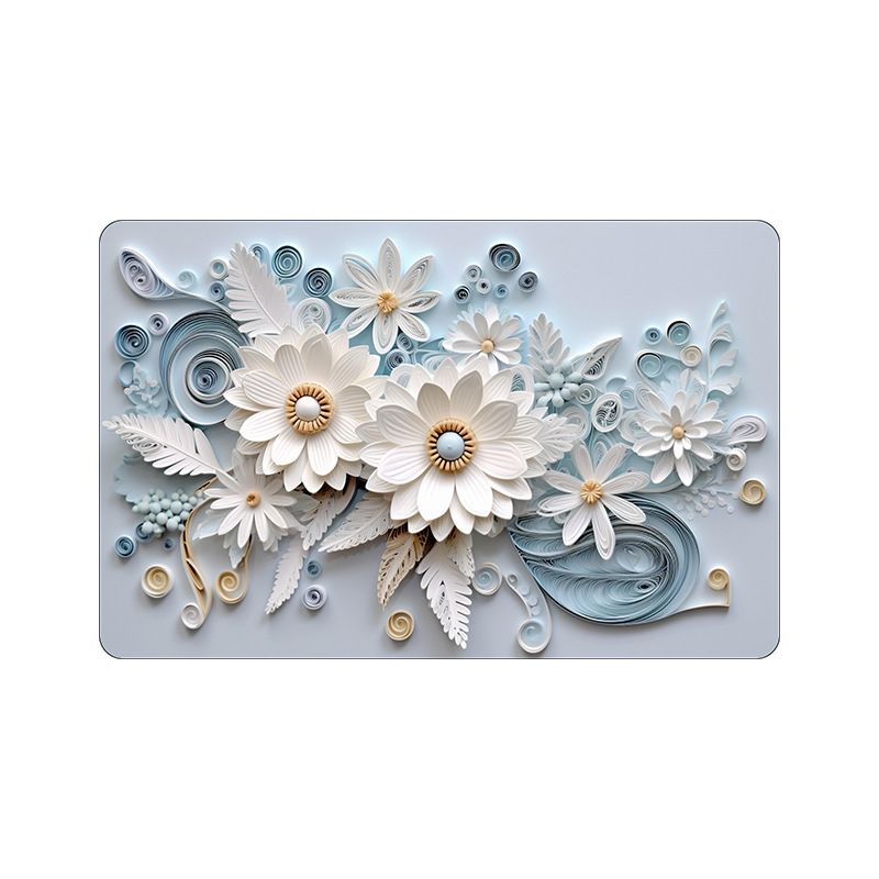 3D Floral Bathroom Mat Highly Absorbent Diatomaceous Earth Quick-Drying Anti-Slip For Bathroom Entrance