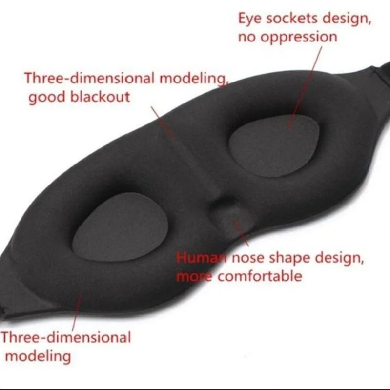 1Pair (2 Pack) 3D Eye Mask Travel Soft Padded Sleep Shade Cover Rest Relax Sleeping Blindfold