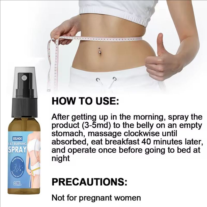 Slimming Fat Burning Spray Thin Body Fat Thin Waist Slimming Shaping Spray Big Belly Fat Burning Spray Eliminate 30ml