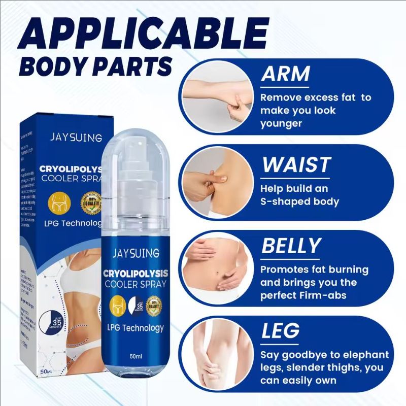 Body Slimming Spray Cryolipolysis Cooler Fat Burning Firm Sagging Treatment Moisturize Belly Arms Waist Legs Shaping Essence Oil