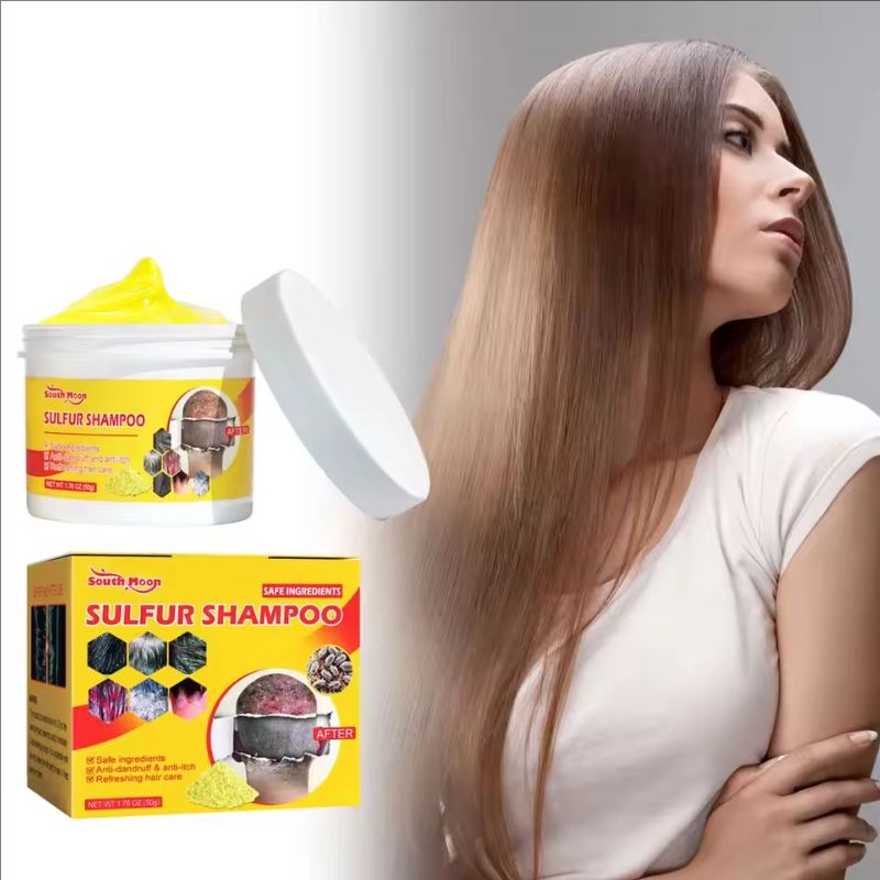 Sulphur Shampoo Itching Scalp Deep Clean Dandruff Long-Lasting Oil Control Strengthening Repair Improve Growth Hair Care Shampoo