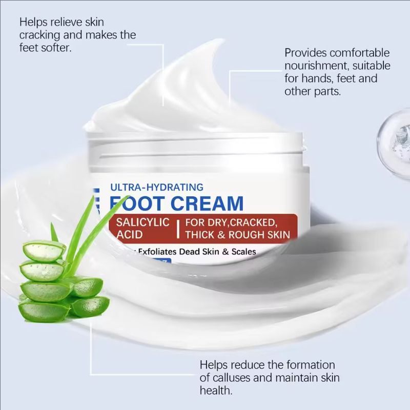 Salicylic Acid Foot Cream Dead Skin Removal Anti Dry Crack Moisturizing Soothing Chapping Repair Softening Daily Feet Heel Care