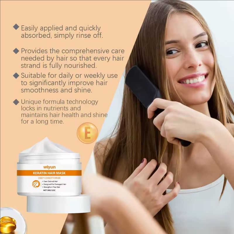 Hair Mask Keratin Repair Damaged Hair Split Ends Remover Dry Frizzy Hair Repair Smoothing Nourishing Strengthen Roots Hair Care
