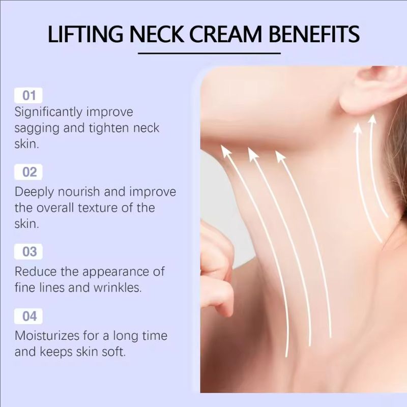 Neck Cream Firming Lifting Reduce Fine Line Skin Sagging Tightening Smoothing Cream Eliminate Double Chin Rejuvenation Neck Care