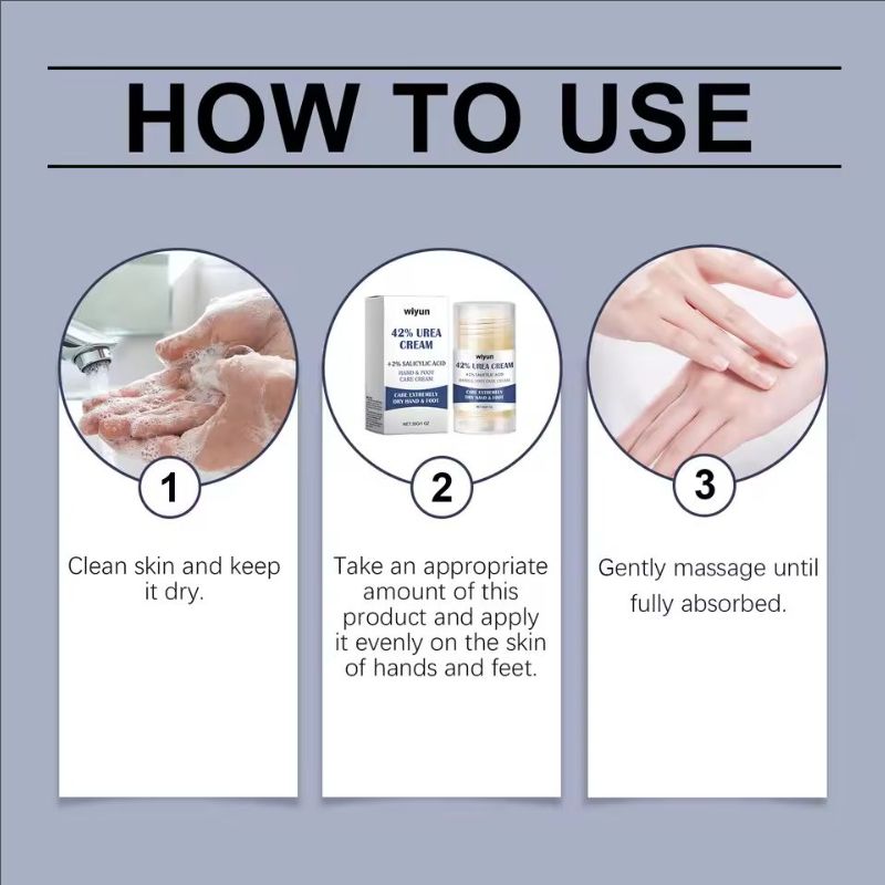 42% Urea Foot Hand Care Cream Stick Deeply Moisturizing Nourish Dry Cracked Rough Heel Hydrating Exfoliation Softening Skin Care