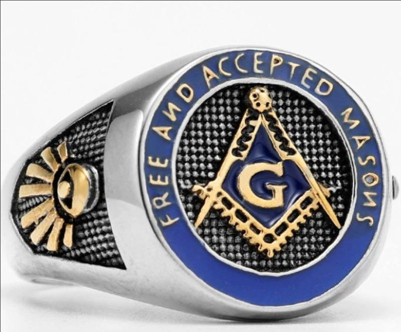 Original Design Freemason Logo Retro Silver Unisex Rings Promotion Jewelry For Women Men Gifts Masonic Rings