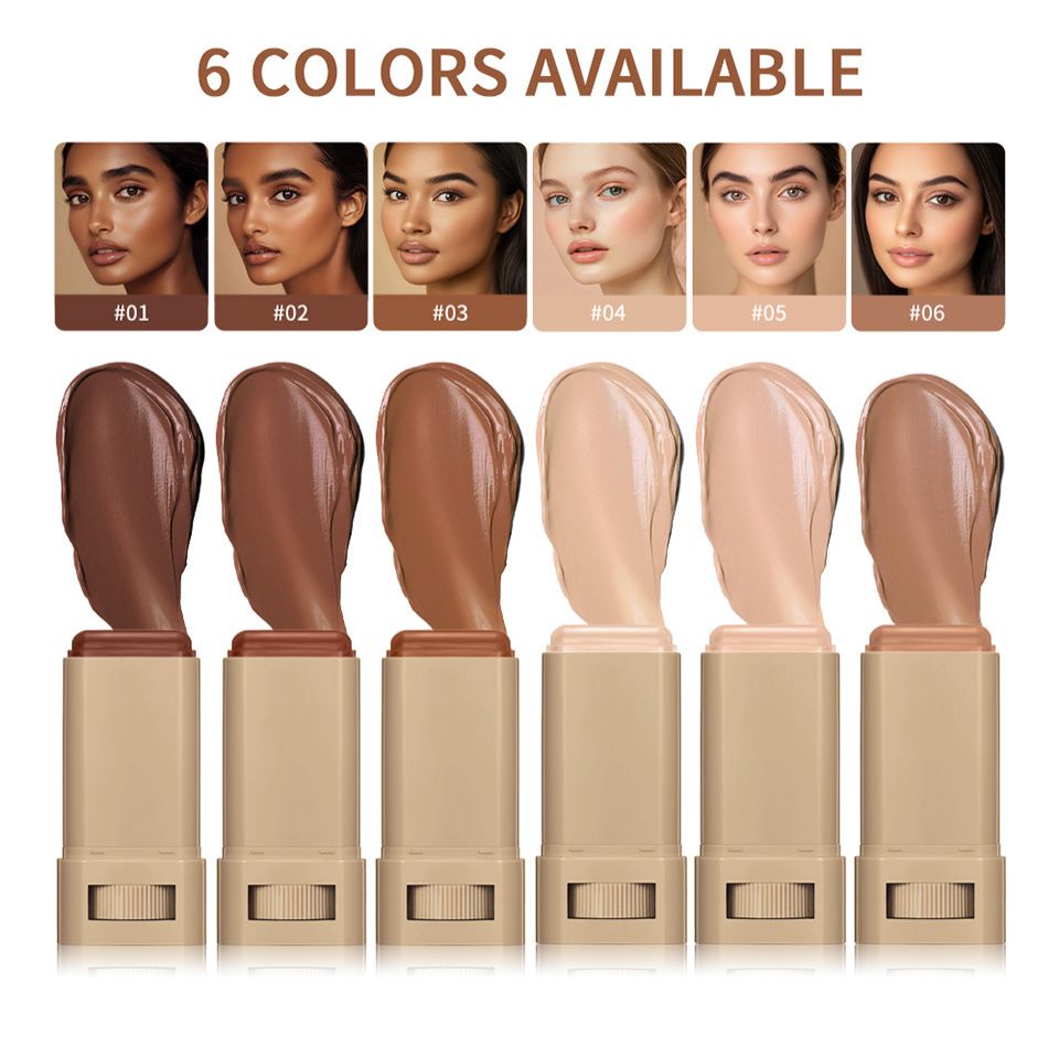 Foundation Skin Tint Balm Skin Tint Stick Waterproof Nourishing Solid Tinted Serum Face Tinted Face Contour Stick Makeup