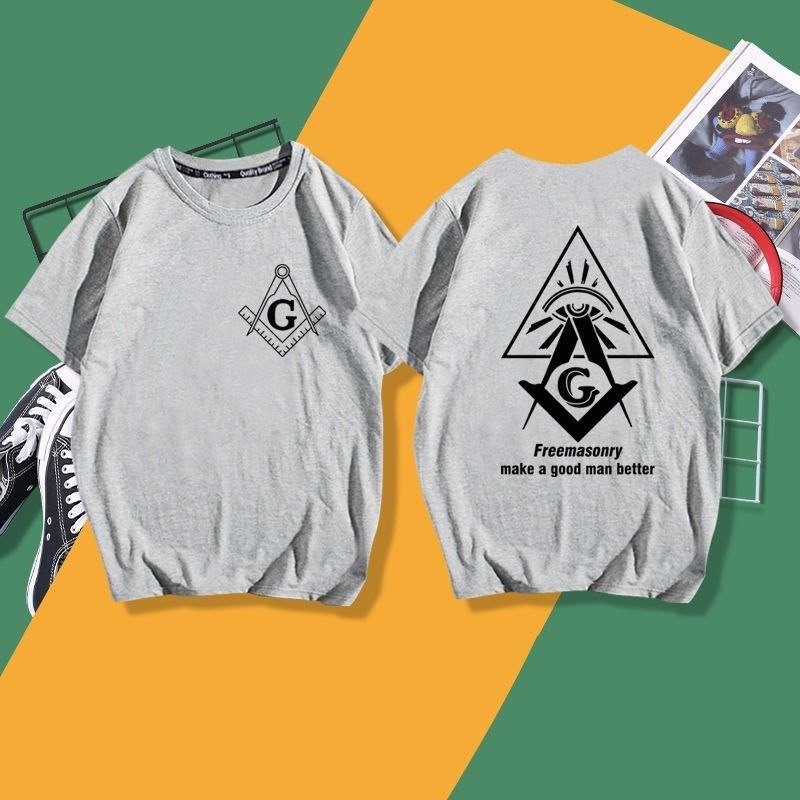 Freemason Sign Masonic T-Shirt 100% Cotton O-Neck Summer Short Sleeve Casual Mens Womens T-shirt Size S-6XL