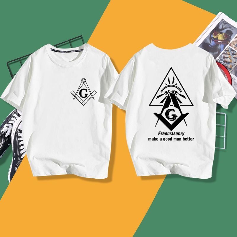 Freemason Sign Masonic T-Shirt 100% Cotton O-Neck Summer Short Sleeve Casual Mens Womens T-shirt Size S-6XL