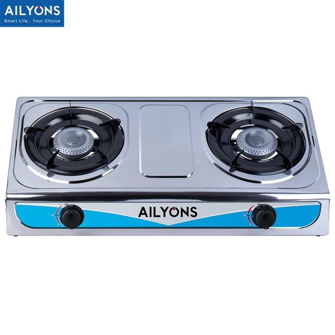 Ailyons Table Top Gas Stove 2 Burner Double Burner Cooker