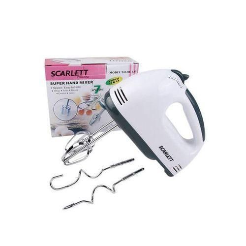 Scarlett 7 Speed High Power Electric Hand Mixer Whisk Egg Beater Cake Baking Mixer