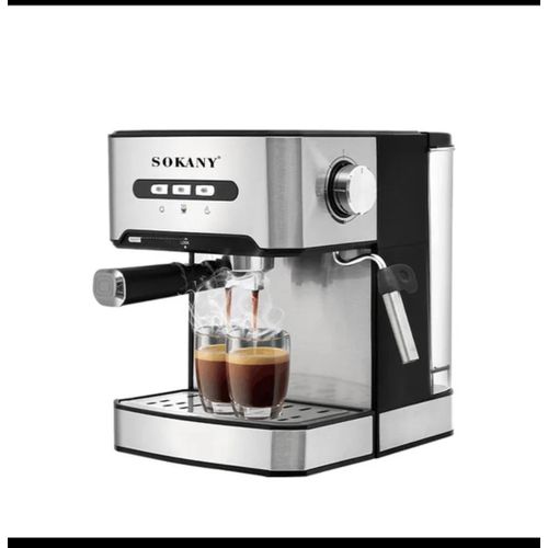 SOKANY 15 Bar Espresso Coffee Machine Large Electric Breakfast Coffe Maker Cappuccino Semi Automatic 1.6L ,800w commercial Coffee maker  with Steam Wand