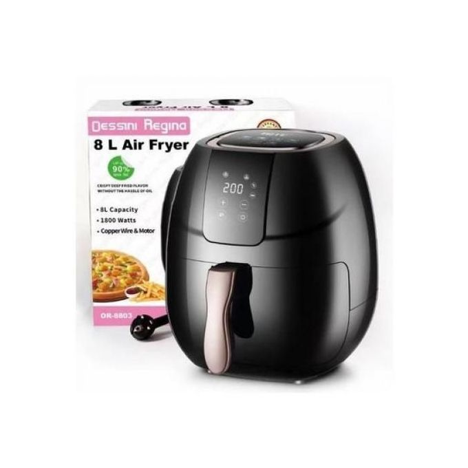 Dessini Regina 8L Digital Multifunctional Oil Free Food Air Fryer With Adjustable Timer And Temperature Control
