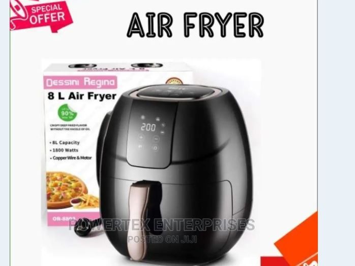 Dessini Regina 8L Digital Multifunctional Oil Free Food Air Fryer With Adjustable Timer And Temperature Control