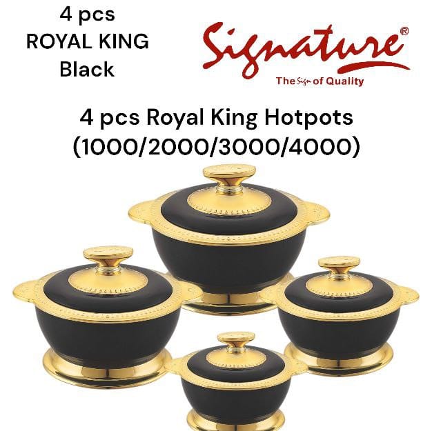 4 pcs Signature Royal King Hotpots  Serving Dish Casserole Sereware Set Hot Pot (1000/2000/3000/4000)