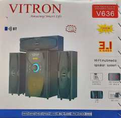 Vitron V636 3.1CH Hi-Fi Multimedia Speaker System With Bluetooth 10000W PMPO USB, MP3 player, FM Radio Subwoofer AC/DC Woofer Sound System