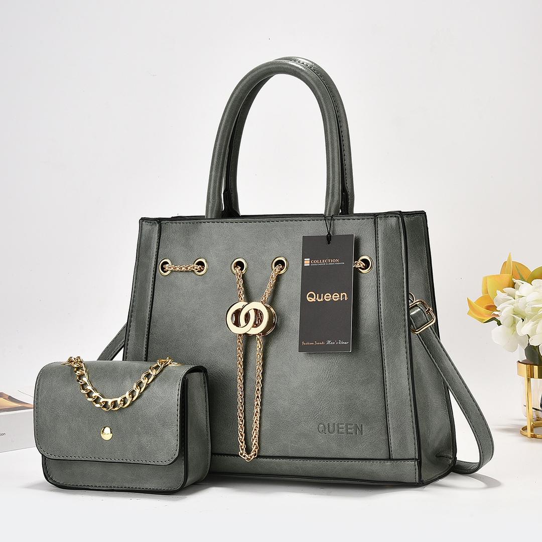 2in1 Classic Trendy Ladies Handbag Women Shoulder Bag Strap Adjustable Fashion Bag Zipper Closure Girls Crossbody Bag with Purse or Wallet that can act as Sling Bag as well