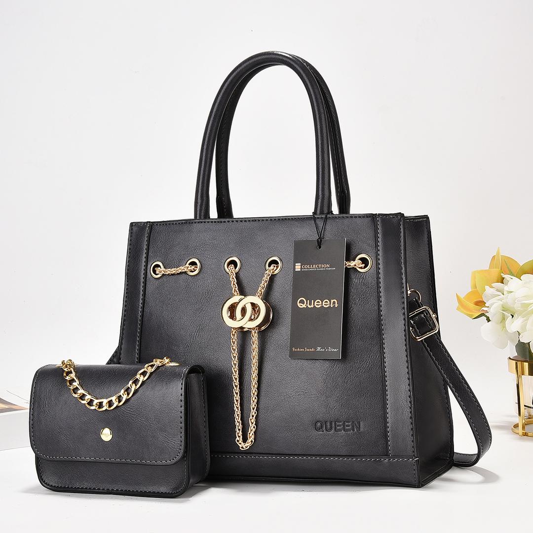 2in1 Classic Trendy Ladies Handbag Women Shoulder Bag Strap Adjustable Fashion Bag Zipper Closure Girls Crossbody Bag with Purse or Wallet that can act as Sling Bag as well