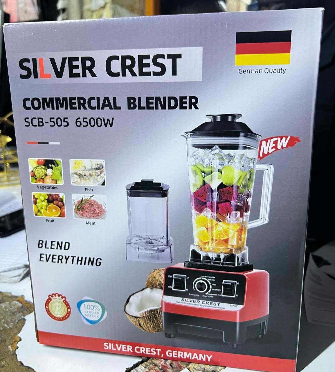 Silver Crest 2 in 1 commercial blender  and Grinder, 2 ltrs  jug capacity 6500 watts
