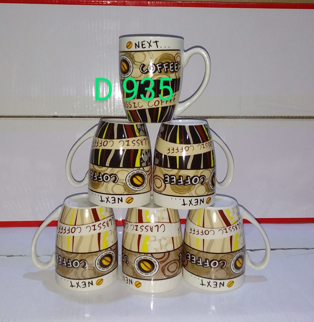 12pcs a Dozen of Ceramic Long Coffee Mugs Elegant Tea, Milk or Water Cups