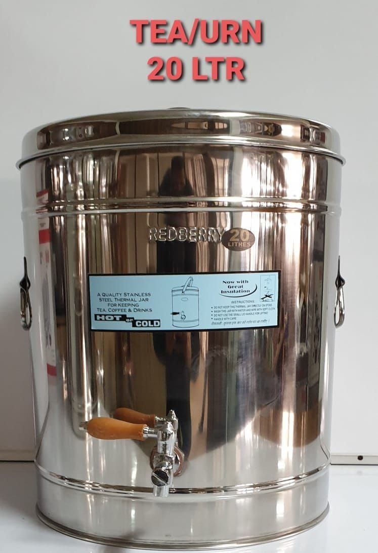 Redberry Premier Range Insulated Stainless Steel Tea Urn Commercial Thermal Jar for Keeping and Serving Tea, Coffee, Water or Milk Cold or Hot
