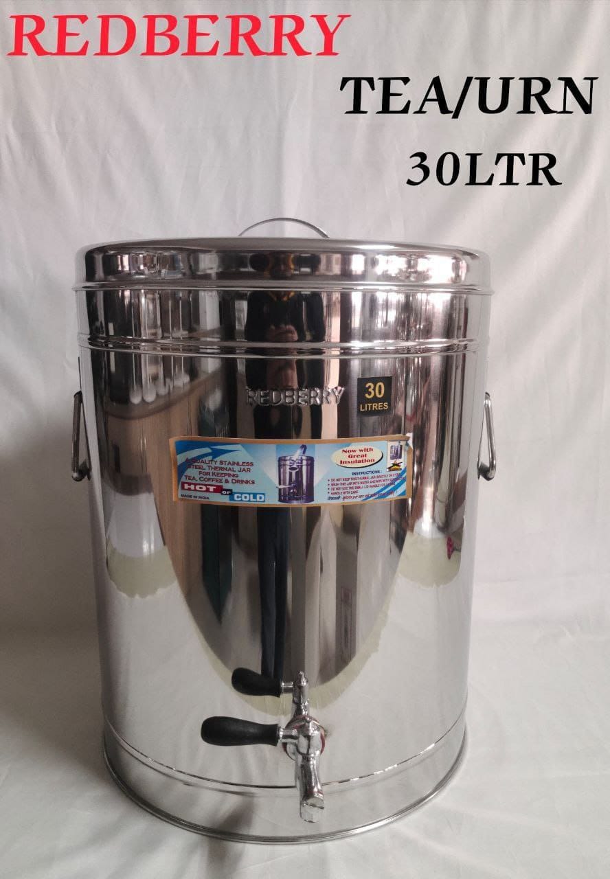 Redberry Premier Range Insulated Stainless Steel Tea Urn Commercial Thermal Jar for Keeping and Serving Tea, Coffee, Water or Milk Cold or Hot