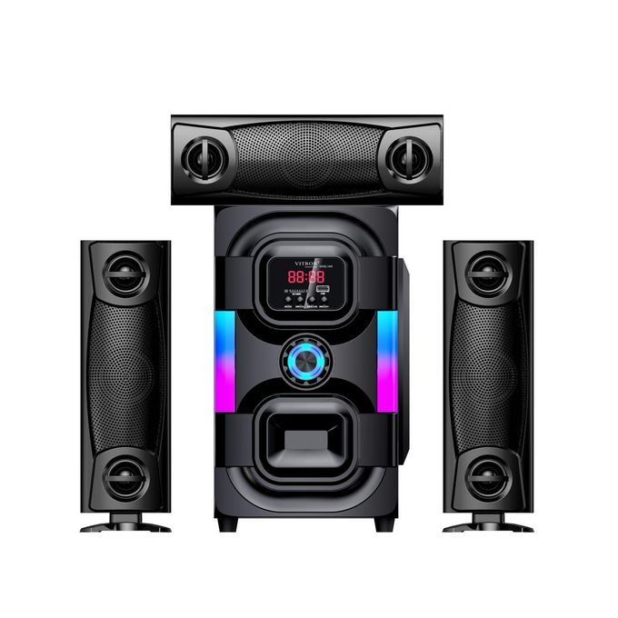 Vitron V-645 3.1 Channel Multimedia Subwoofer Speaker Sound System Mini Home Theater 10000W PMPO BT/USB/SD/FM Woofer AC/DC Input