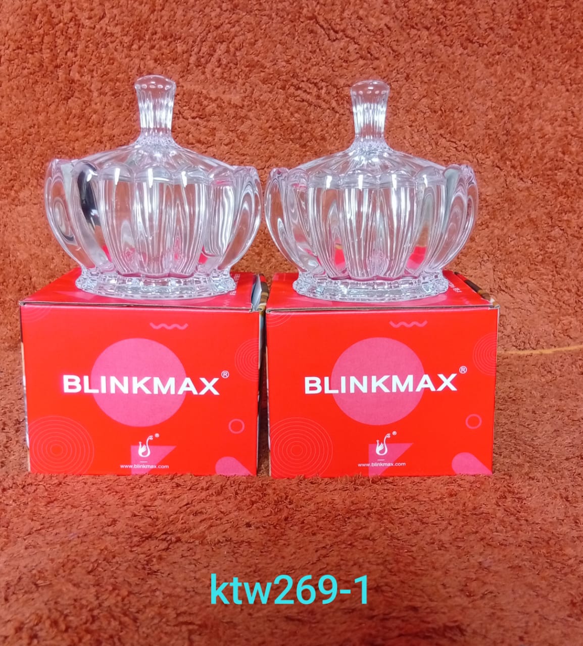 2pcs Beautiful Glass Sugar Dish Sugar Container Blinkmax Sugar Storage Container