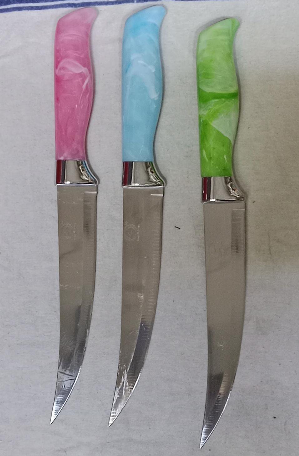 1pc Hard Durable Marble  Handle Stainless Steel Kitchen Knife Set Knives for Kitchen and Dinning Household 
Random color