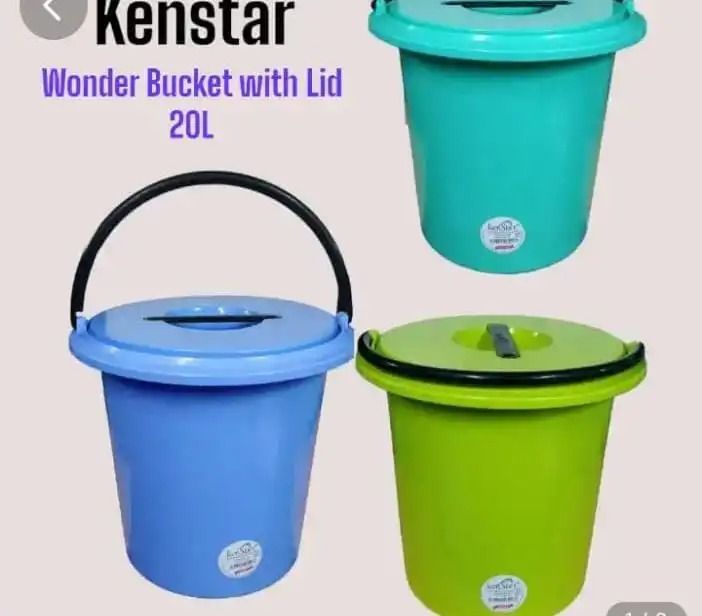 1pc of 20ltrs Each Kenstar Multipurpose Wonder Plastic Storage Bucket Bucket With Lid