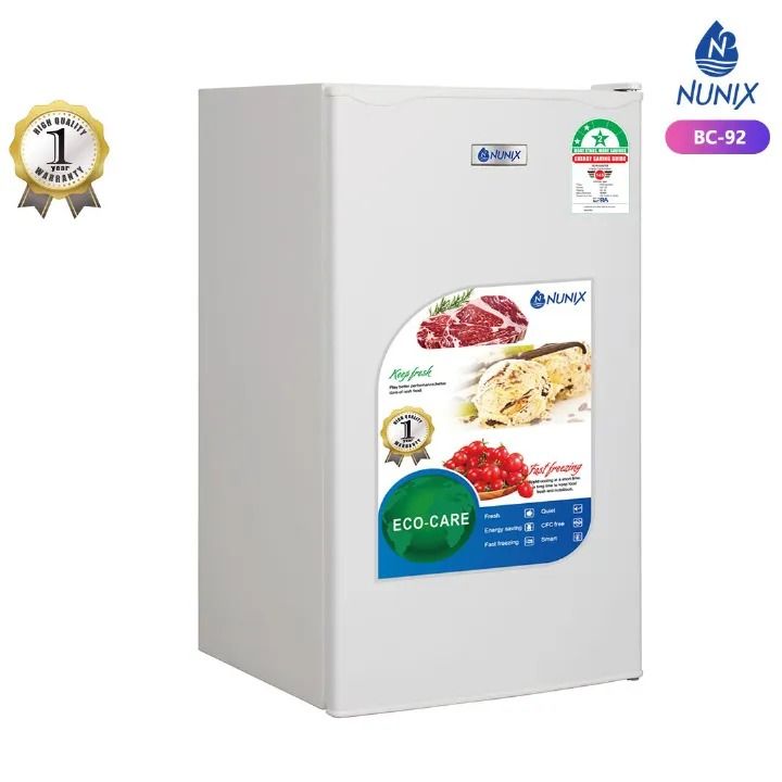 Nunix 92Liters Single Door Fridge Energy Efficient BC-92 Direct Cool Refrigerator Keeps Food, Fruits and Drinks Fresh and Cold
