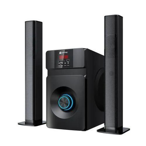 Amtec AM-01  2.1CH Mini Home Theater MULTIMEDIA WOOFER SYSTEM WITH 2 TALL Boys SPEAKERS SUBWOOFER with USB/FM/BLUETOOTH 20000W PMPO Sound Bar
