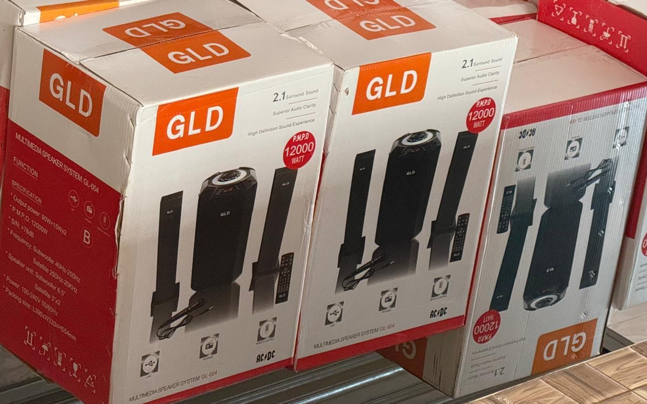 GLD G-004  2.1 Channel Tallboy Multimedia Subwoofer Speaker Sound  System Mini Home Theater  12000W PMPO BT/USB/SD/FM Woofer Sound Bar