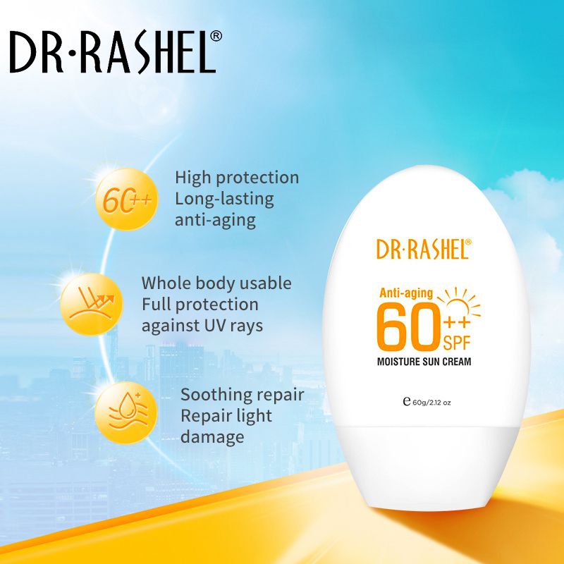 Dr. Rashel Sunscreen Lotion No White Cast Sun Cream SPF 60++ UVA UVB Protection Sunscreen Anti-aging Cream
