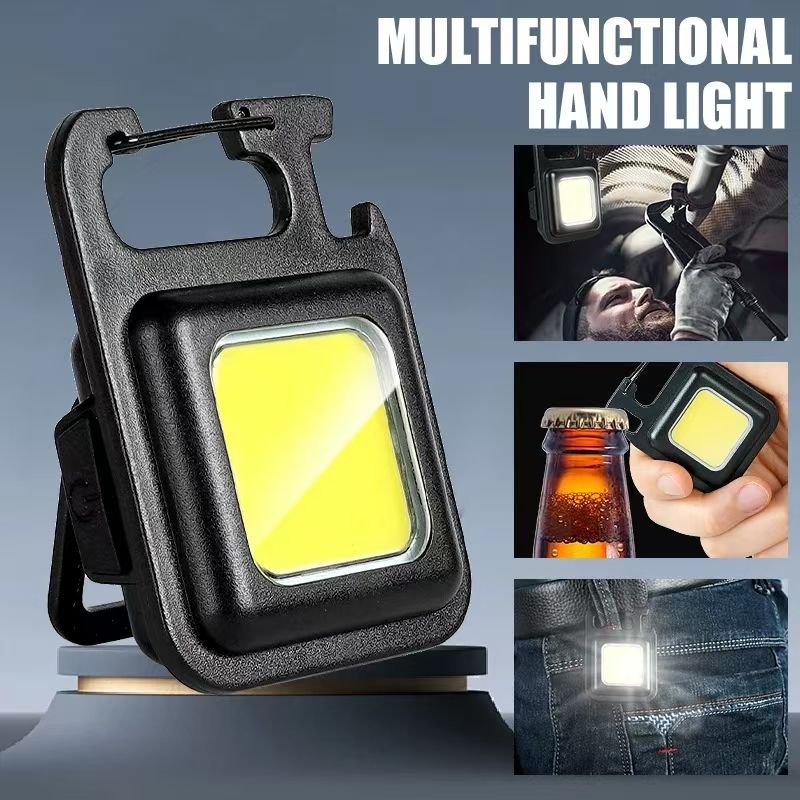 Super Bright MINI COB Keychain Flashlight Charging Lamp Led Keychain Camping Lights with Magnet 4 Lighting Modes  Outdoor Lighting For Camping Home