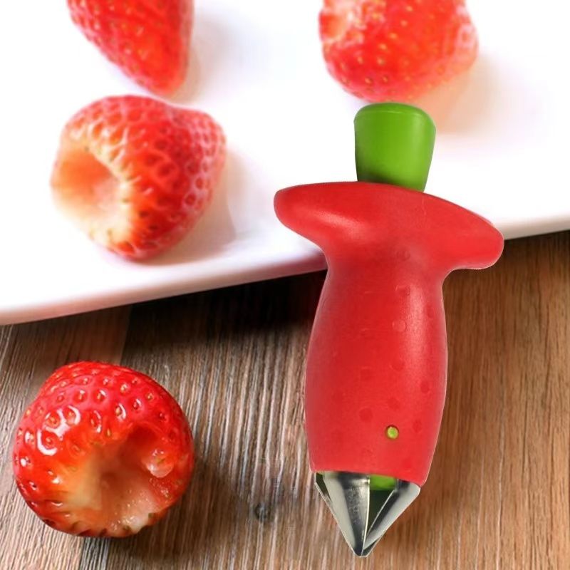 Strawberry Huller Pineapple Cutters Novel Tomato Stalks Remover Fruit Knife Useful Strawberry Leaf Cleaner Fruit Peelers Kitchen Accessories