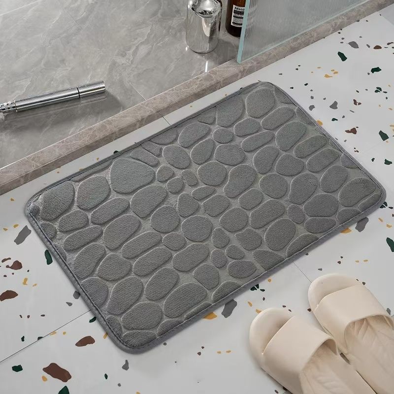 Coral Velvet Floor Rug Bath Rugs Kitchen Non-slip Carpet Bathroom Mat Foot Mat Entranceway Washable Dirty Resistant Floor Mat