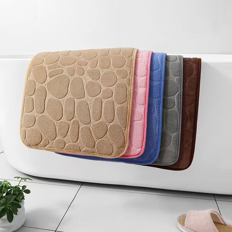 Coral Velvet Floor Rug Bath Rugs Kitchen Non-slip Carpet Bathroom Mat Foot Mat Entranceway Washable Dirty Resistant Floor Mat