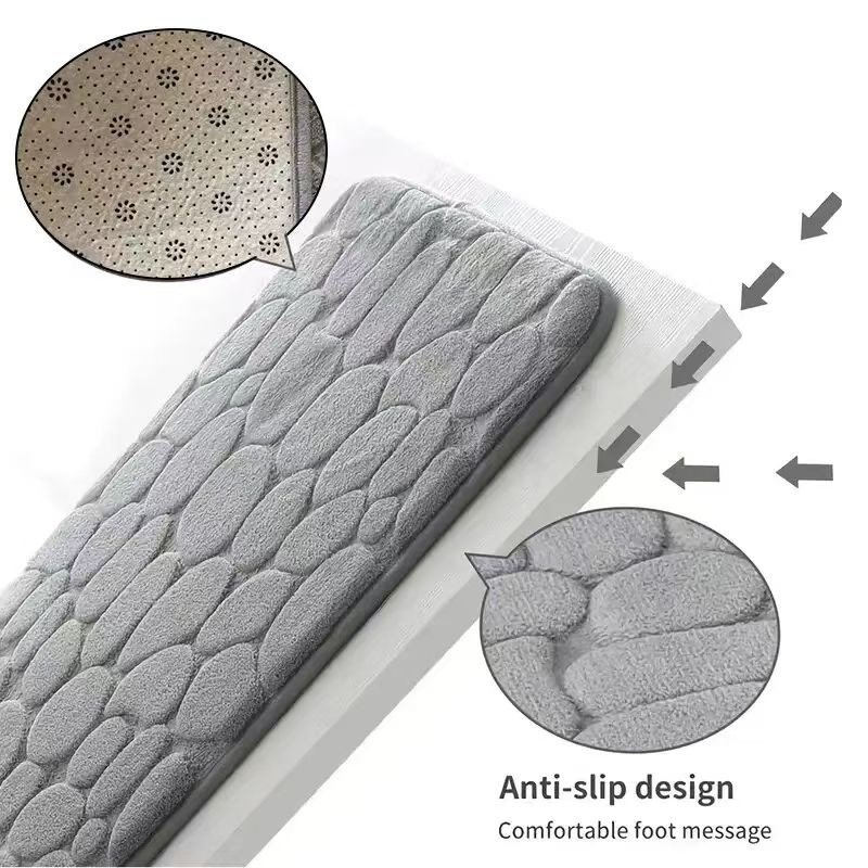 Coral Velvet Floor Rug Bath Rugs Kitchen Non-slip Carpet Bathroom Mat Foot Mat Entranceway Washable Dirty Resistant Floor Mat
