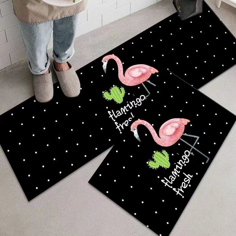 2PCS Set  Kitchen Rug Set Non Slip Kitchen Mat Rubber Bedroom Living Room Long Bedside Area Rug Doormat Runner Rug Set Floor Carpet Household Carpet Home Decor