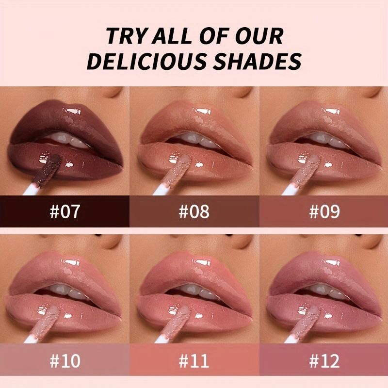 USHAS Moisturizing Lip Gloss Glitter Long-lasting Liquid Cosmetics Festival Gift Lipsticks Makeup