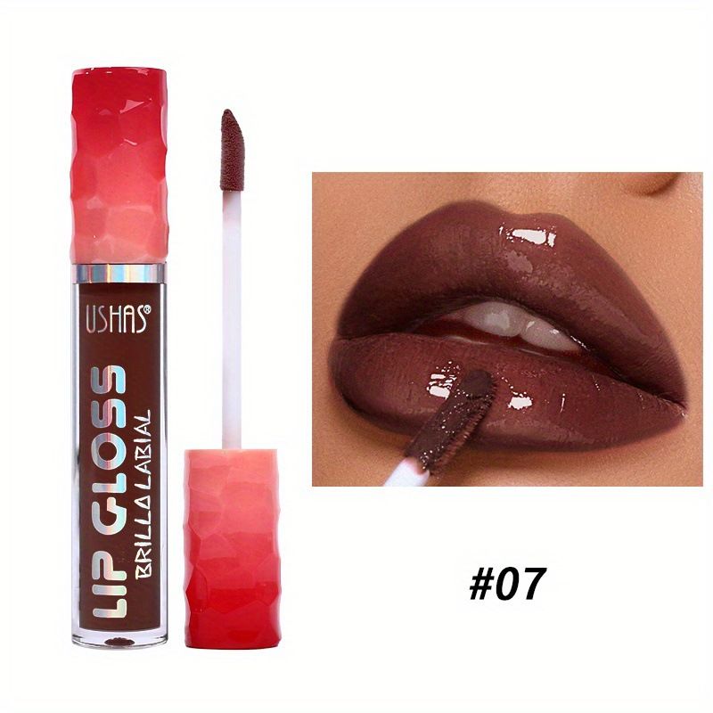 USHAS Moisturizing Lip Gloss Glitter Long-lasting Liquid Cosmetics Festival Gift Lipsticks Makeup