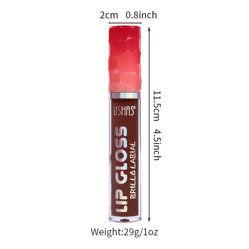 USHAS Moisturizing Lip Gloss Glitter Long-lasting Liquid Cosmetics Festival Gift Lipsticks Makeup